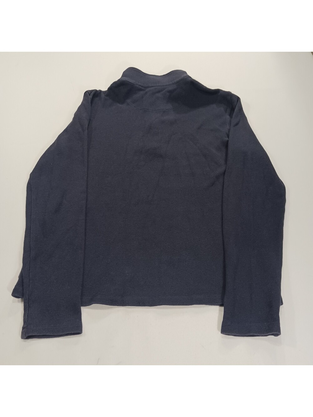 Michael Michael Kors Men's Size M Navy Solid Cotton 1/4 Zip Mock Neck Pullover